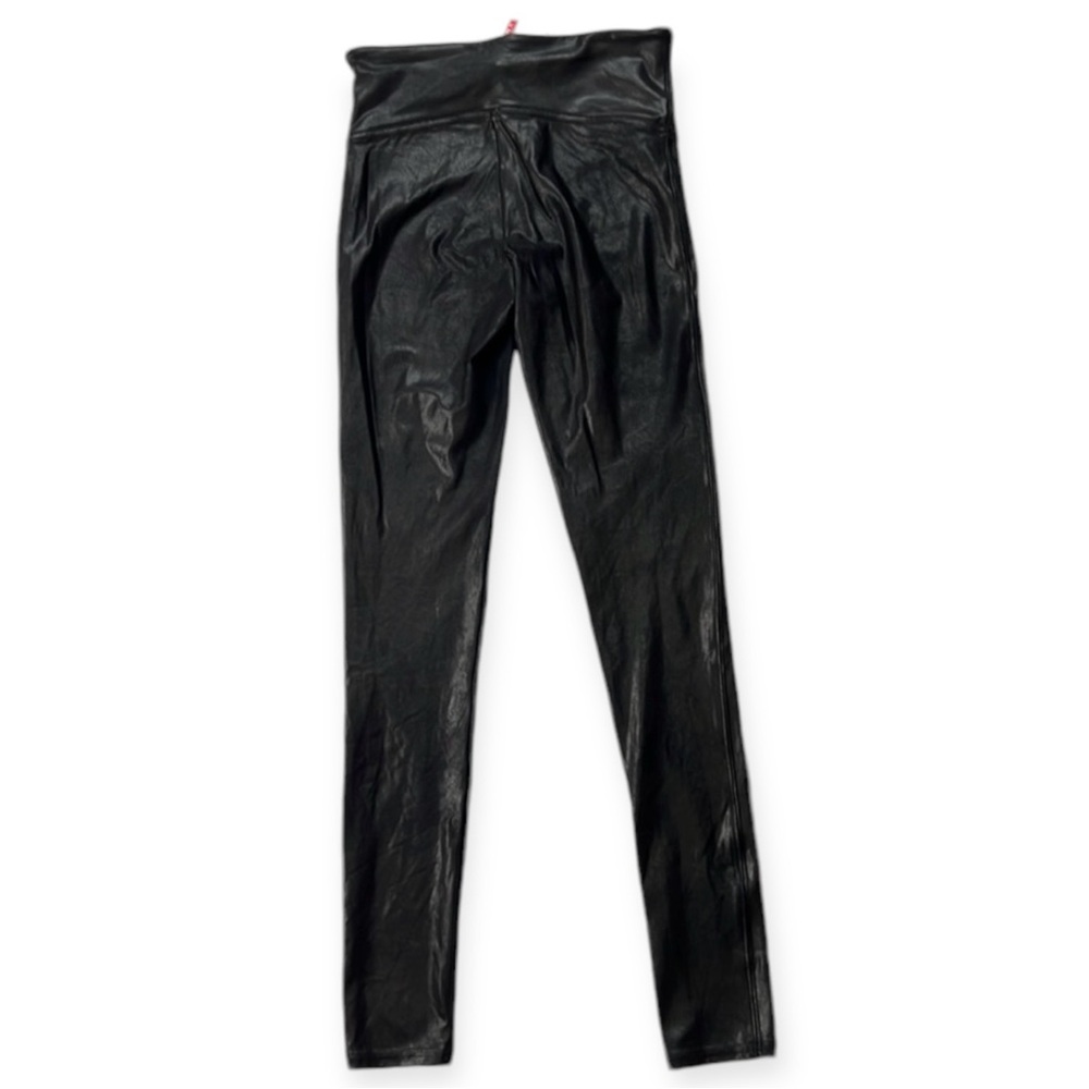 SPANX Black Faux Leather Leggings Women’s Size: Small Shapewear Shiny - Picture 1 of 7